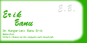 erik banu business card